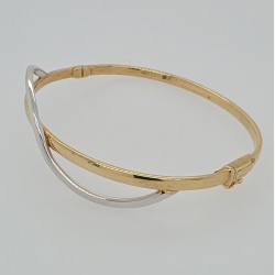 Pre Owned 9ct Two Tone Bangle ZB880